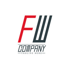 Initial Letter FW Design Logo Template