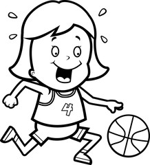 Child Playing Basketball