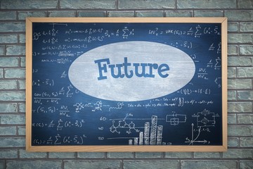 Obraz premium Composite image of image of ac chalkboard