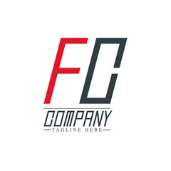 Initial Letter FC Design Logo Template