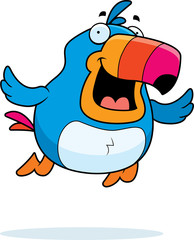 Cartoon Toucan Flying