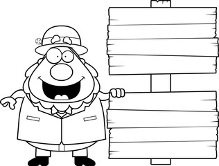 Cartoon Leprechaun Sign