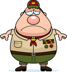Sad Cartoon Scoutmaster