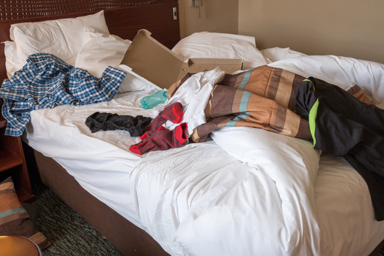 Messy Hotel Room After Being Trashed