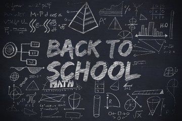 Composite image of back to school message