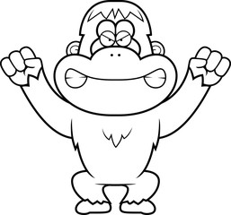 Angry Cartoon Orangutan