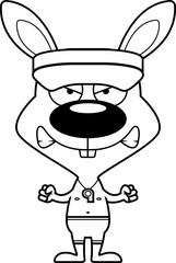 Cartoon Angry Lifeguard Bunny