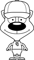 Cartoon Smiling Coach Kitten