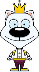 Cartoon Smiling Prince Kitten