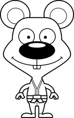 Cartoon Smiling Karate Mouse