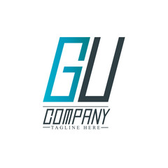 Fototapeta premium Initial Letter GU Design Logo