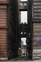 Utility Alley with Skyway Bridges