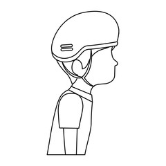man with bicycle helmet vector illustration design