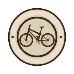 Naklejka premium elegant frame with bicycle vehicle vector illustration design
