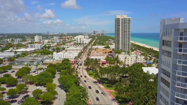 Aerial video Miami Beach bandshell