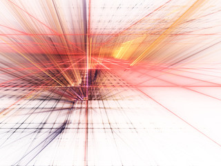 Obraz premium Abstract background texture. Fractal graphics series. Three-dimensional composition of repeating grids. Information technology concept.