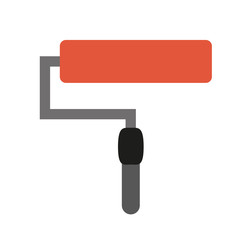 paint roller tool icon image vector illustration design 