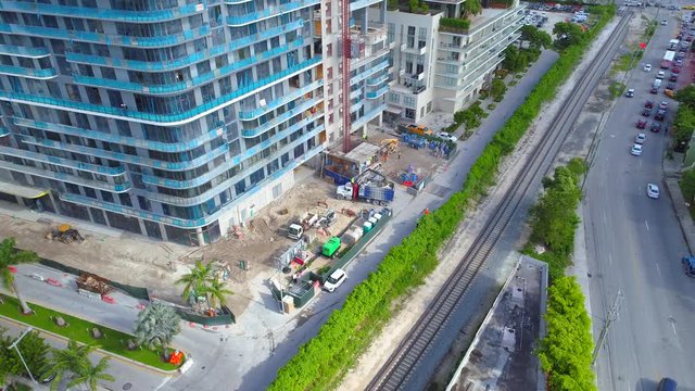 Birdseye view of construction sites Midtown Miami