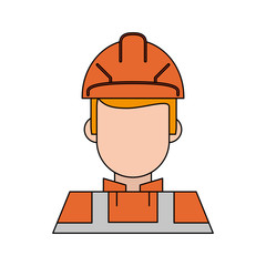Obraz na płótnie Canvas industrial or construction worker avatar industry related icon image vector illustration design 
