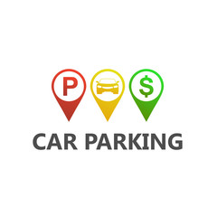 Car Parking Logo Template Design