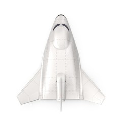 3D rendering of MiG-105 (Lapot) spaceplane. Isolated on white background.