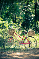 Fototapeta na wymiar beautiful landscape image with Bicycle