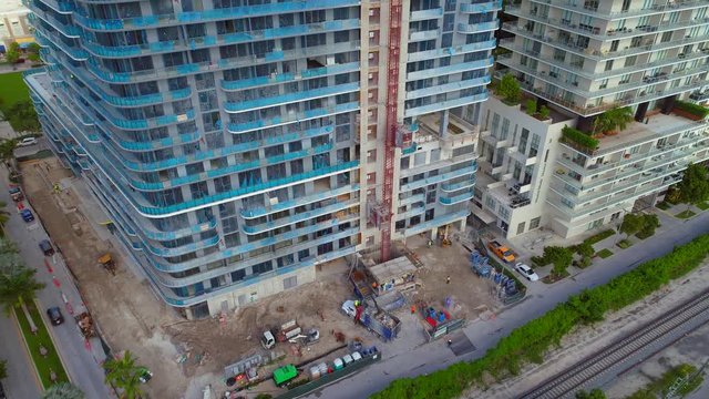 Miami Midtown 5 construction site aerial