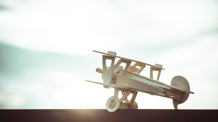 Airplane models in vintage style