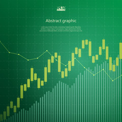 Abstract background with stock graph. Eps10 Vector illustration.
