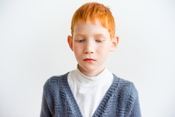 Boy showing emotions