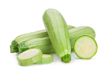 Marrow squash on white