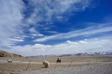 チベット　ナムツォ湖