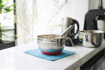 Bakery chef cooking bake in the kitchen professional