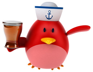 Red bird - 3D Illustration