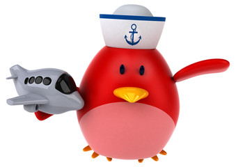 Red bird - 3D Illustration