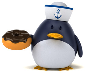 Fun penguin - 3D Illustration