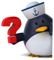 Fun penguin - 3D Illustration