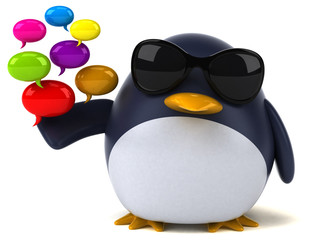 Fun penguin - 3D Illustration