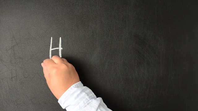 Nuclear fusion. We write with chalk on a board.