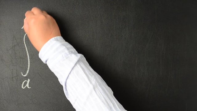 Mathematical analysis. Newton-Leibnitz formula.	We write with chalk on a board.