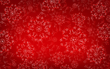 Naklejka na ściany i meble red abstract snowflakes christmas background.