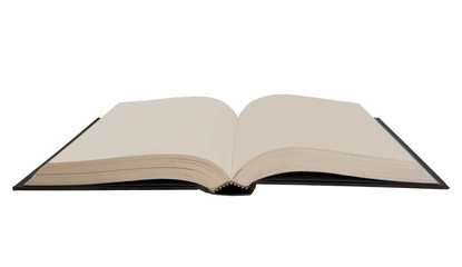 Open book, isolated on white, Blank pages.