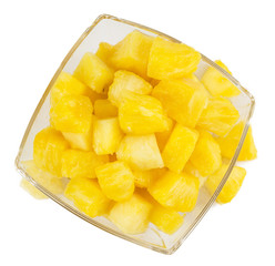 Pineapple (sliced) isolated on white background