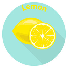 Lemon, sliced slices of lemon, citrus