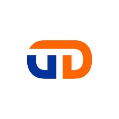 UD U D Initial Alphabet Logo Vector
