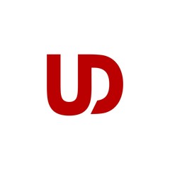UD U D Initial Alphabet Logo Vector
