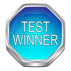 Test Winner button - 3D illustration