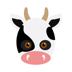 Cow Animal Carnival Mask. White Black Dotted Beef