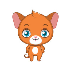 Cute stylized cartoon dormouse illustration ( for fun educational purposes, illustrations etc. )