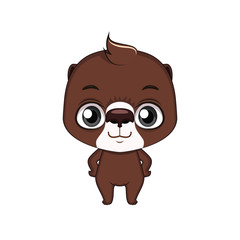 Cute stylized cartoon marmot illustration ( for fun educational purposes, illustrations etc. )